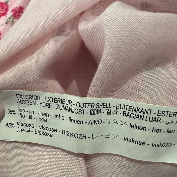 ❤️ Zara Pink Floral Dress open back with tie. XXL NWOT - Picture 4 of 5